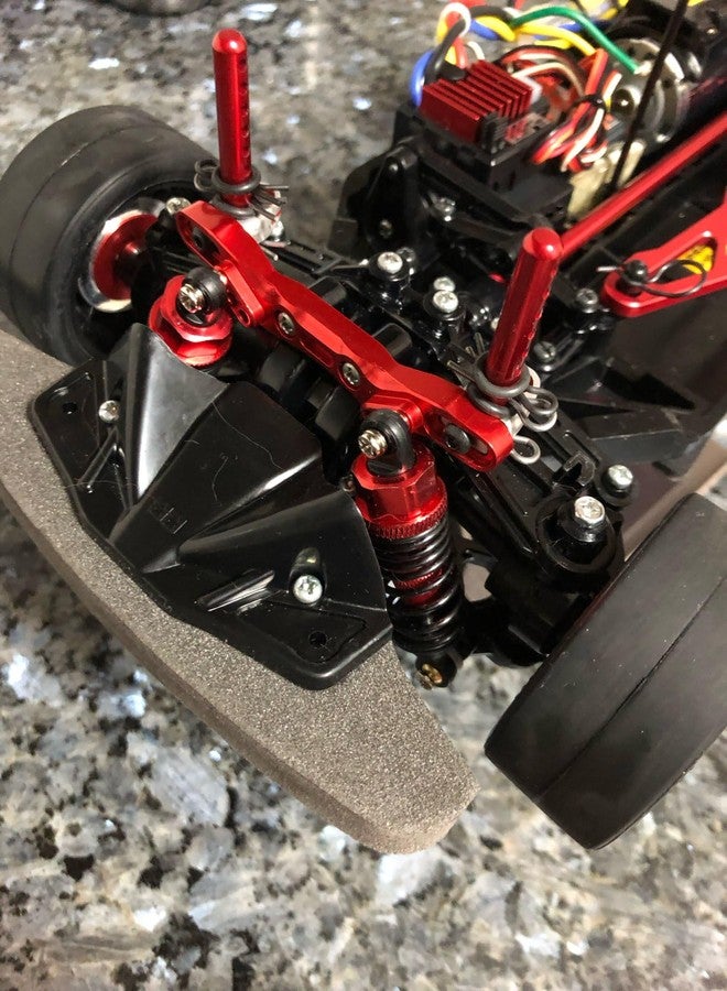 GTBRacing TT-02 Metal Front Rear Body Holder Kit for TT02 Upgrade Part (Red) - Image 3